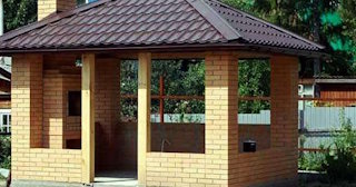 Беседка из кирпича под ключ в Казани цена от 3282 рублей - UpHouse