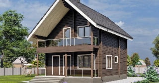 Дом с панорамными окнами на заказ в Казани - строительство от UpHouse от 137631 рублей