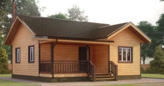 Одноэтажный дом из бруса под ключ в Казани от UpHouse - проекты и цены от 137631 руб.