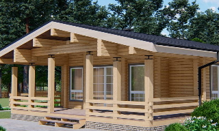 Проекты домов из бруса под ключ в Казани – UpHouse, доступные цены от 317610 руб.
