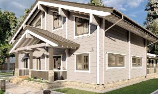 Дом из клееного бруса под ключ проекты от 317610 рублей в Казани - UpHouse