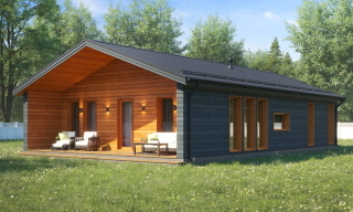 Проекты одноэтажных домов из бруса в Казани от UpHouse - от 317610 рублей