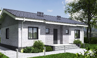 Проекты одноэтажных домов из газобетона в Казани - Закажите у UpHouse от 317610 рублей