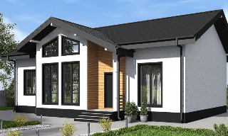 Проекты одноэтажных домов с гостиной от UpHouse в Казани - от 317610 рублей