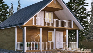 Проект дачи в Казани - заказать проект дачи от 3706 рублей - UpHouse
