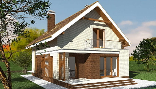 Проект дома 10 на 10 с мансардой в Казани - UpHouse от 317610 рублей