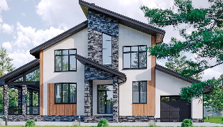 Проект дома из газобетона с гаражом в Казани от UpHouse - от 317610 рублей