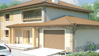 Проект дома с гаражом 150 кв. м в Казани - Заказать от 317610 рублей | UpHouse