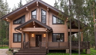 Дом из клееного бруса под ключ проекты от 317610 рублей в Казани - UpHouse