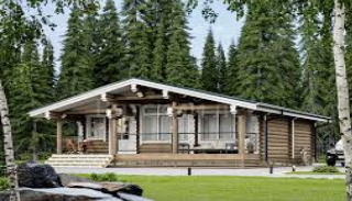 Проект одноэтажного дома из бревна в Казани - Цены от 317610 рублей | UpHouse