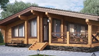 Проекты одноэтажных домов из бруса в Казани от UpHouse - от 317610 рублей