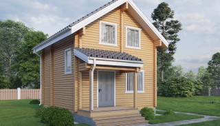 Проекты бань с террасой и комнатой отдыха в Казани - UpHouse от 3706 рублей